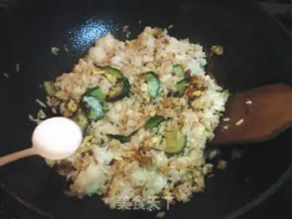 Make Emerald egg fried rice step 5