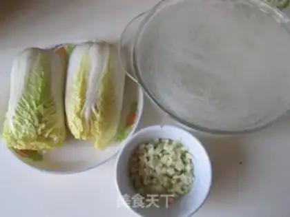 Make Garlic fans steaming doll food step 0