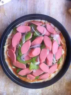 Make Baked sausage pizza step 6