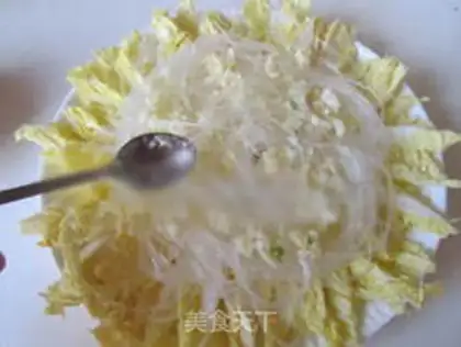 Make Garlic fans steaming doll food step 4