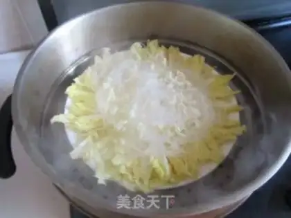 Make Garlic fans steaming doll food step 5