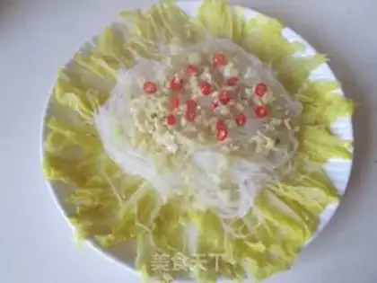 Make Garlic fans steaming doll food step 6