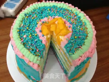 Make Rainbow cake step 19