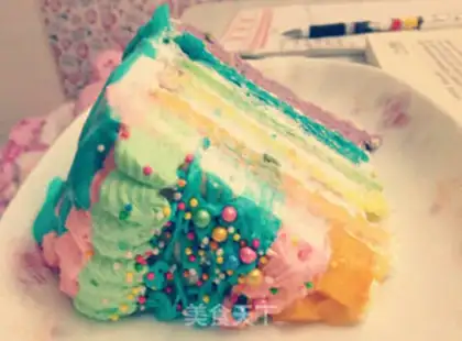 Make Rainbow cake step 20