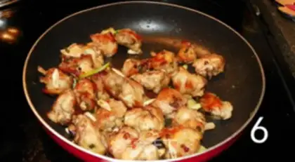 Make Three chicken wings on the table step 5