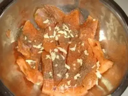 Make Garlic salmon step 2