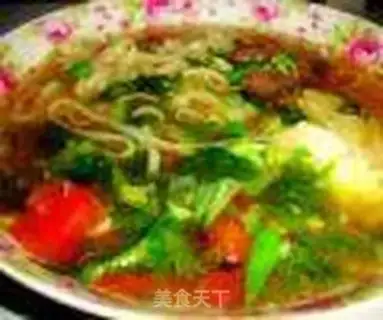 Make Five-colour beef noodles step 13