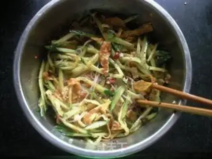 Make A cucumber egg mix fan step 15