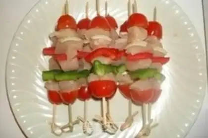 Make French vegetable chicken string step 6