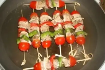 Make French vegetable chicken string step 8