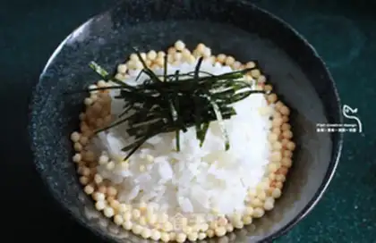 Make Flying fish seed tea and rice step 6