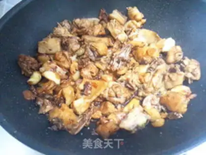 Make Little abalone dry chicken step 4