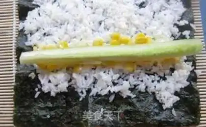 Make Corn sushi step 6