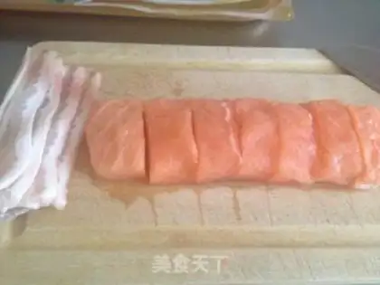 Make Bacon salmon roll step 0
