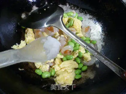 Make Soybeans, fried eggs step 9