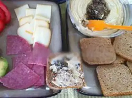 Make American sandwich, cold plate step 2