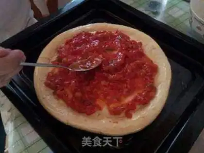 Make Shrimp salmon pizza step 2