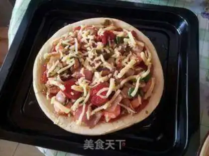Make Shrimp salmon pizza step 5