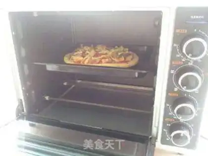 Make Shrimp salmon pizza step 6