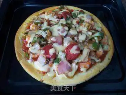 Make Shrimp salmon pizza step 7