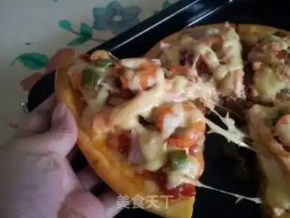 Make Shrimp salmon pizza step 10