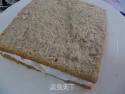 Make Mango chestnut cream cake step 11