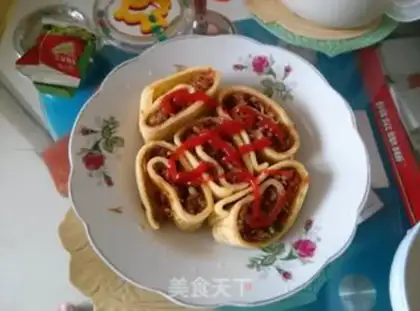 Make Pork fan egg rolls step 9