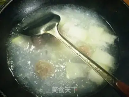 Make Porkball fan soup step 5