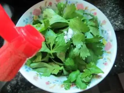 Make Celery leaves step 2