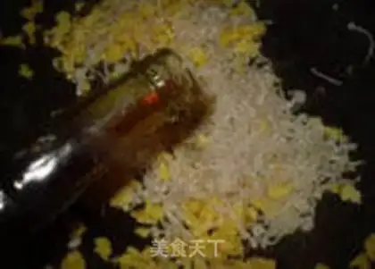 Make Egg fried golden mushrooms step 8