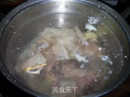 Make Duck blood fan soup step 1