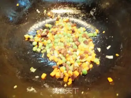 Make Sausage carrot, egg and rice step 8
