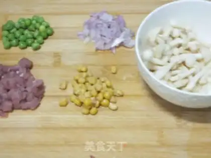 Make White mushroom egg fried rice step 0
