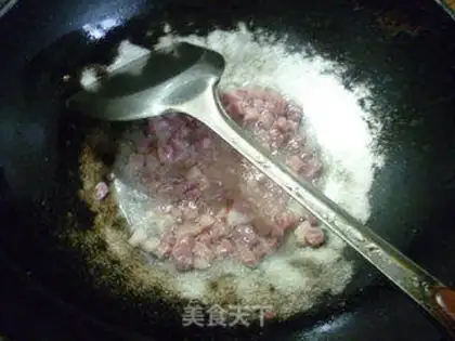 Make Plum bean pork fried rice step 5