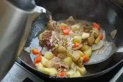 Make Golden curry with a big duck step 9