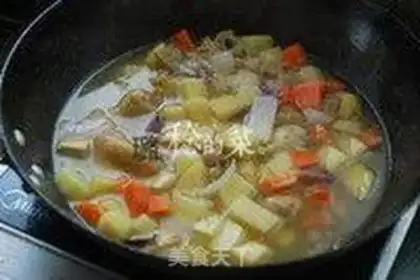 Make Golden curry with a big duck step 10