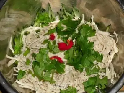 Make The cucumber chicken step 6
