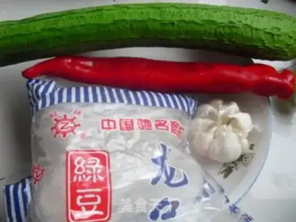 Make Garlic fan silk melon step 0