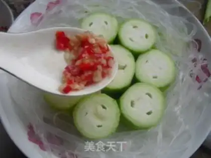 Make Garlic fan silk melon step 4