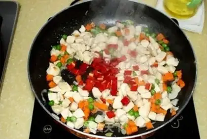 Make Five-coloured chicken step 17