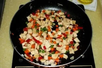 Make Five-coloured chicken step 20