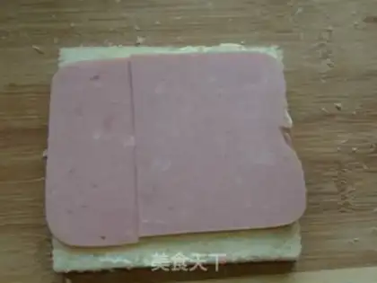 Make Egg ham sandwich step 3