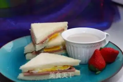 Make Egg ham sandwich step 7