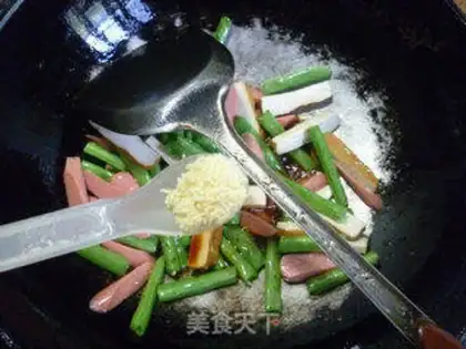 Make Ham sausage and fried beans step 10