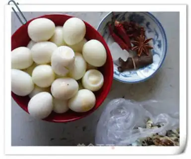 Make Five quail eggs step 1