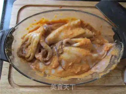 Make Han Feng fried squid step 2