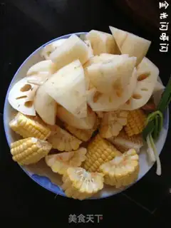 Make Corn lily steak soup step 1