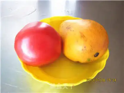 Make Mango tomatoes, double pudding step 0