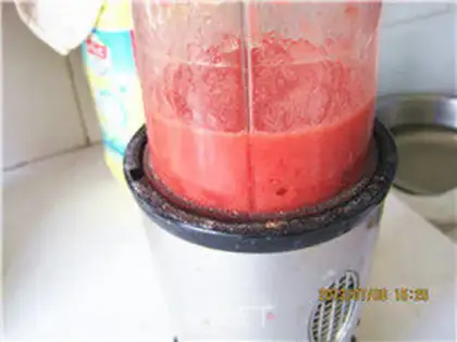 Make Mango tomatoes, double pudding step 1