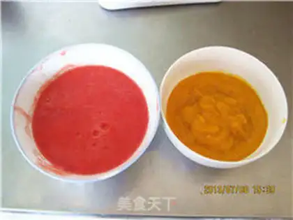 Make Mango tomatoes, double pudding step 2